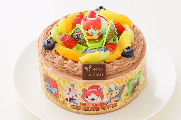 クリスマスケーキ17 妖怪ウォッチ 生チョコクリーム 5号 15cm Cake Express Cake Jp