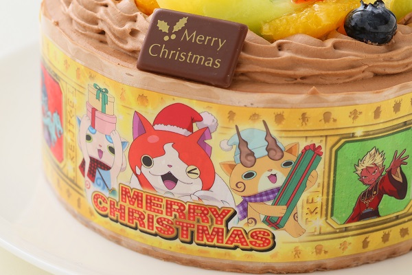 クリスマスケーキ17 妖怪ウォッチ 生チョコクリーム 5号 15cm Cake Express Cake Jp