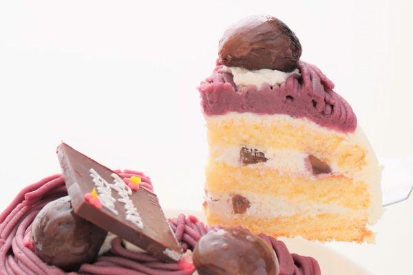 紫芋のモンブラン 動物マカロン10個付き 4号 12cm Sweets Cafe Fika Cake Jp