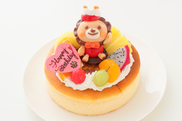 キャラ人形付きスフレチーズケーキ 5号 15cm スイーツアート Cake Jp