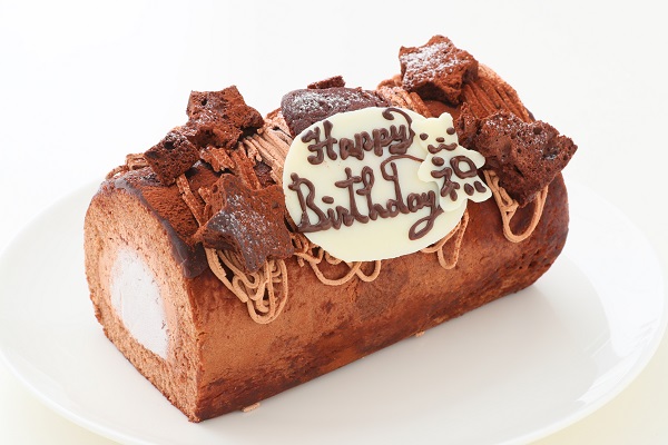 濃厚チョコレートクリームデコレーションロールケーキ 13 5cm スイーツ ホームメードのお店 うしゃぎさん Cake Jp