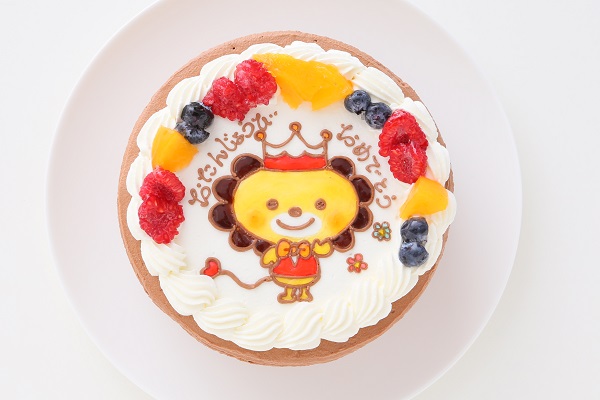 イラストケーキ チョコ生クリーム 5号 15cm 洋菓子店 アルル Cake Jp