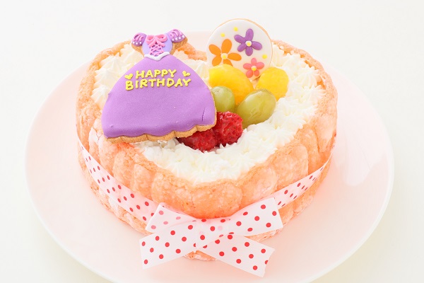 プリンセスアイシングクッキ デコ ピンクのビスキュイハ ト 5号 15cm 苺屋 Cake Jp