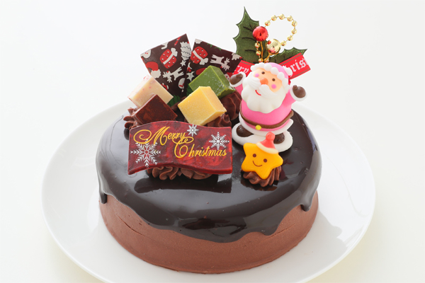 クリスマスケーキ 5号ドリップクリスマスチョコケーキ 15cm ケーキ工房 モンクール Cake Jp