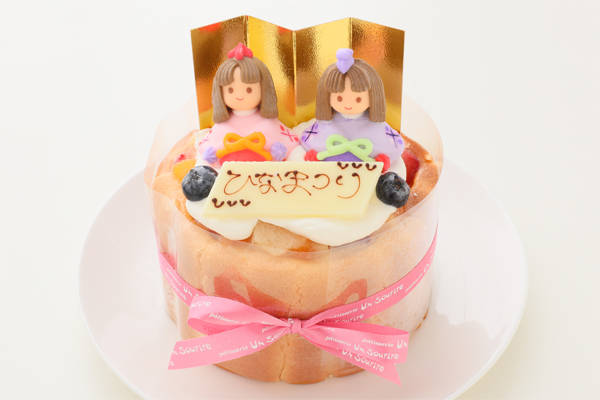 ひなまつり21 ひな祭り ファーストバースデーケーキ ヨーグルト 5号 15cm パティスリー アン スリール Cake Jp