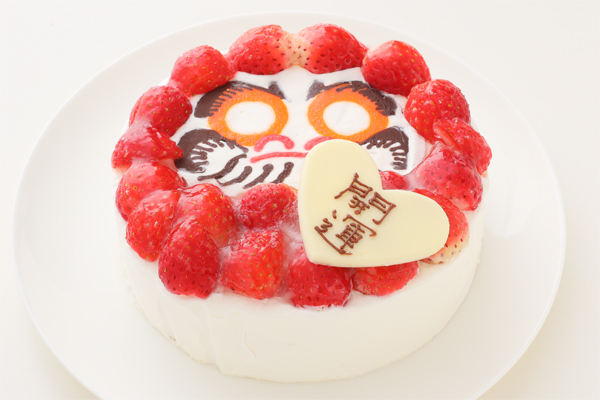 開運吉祥 赤色だるまケーキ 5号 15cm カラーズ Cake Jp