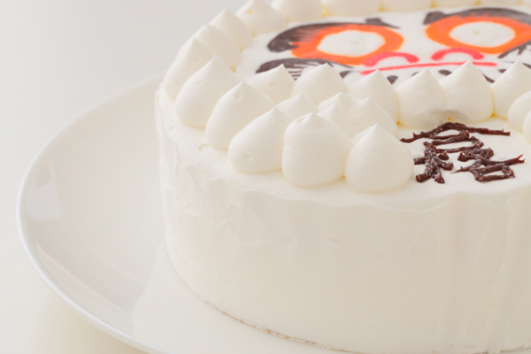 合格祝 目標達成の白だるまケーキ 4号 12cm カラーズ Cake Jp