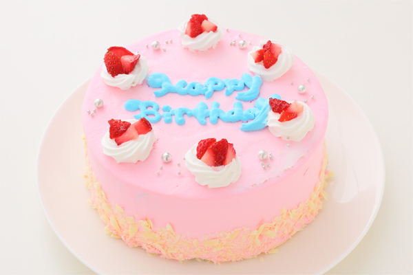 可愛いピンクのショートケーキ 7号 いちご 生クリーム 21cm Blanctigre Due タイガーコーヒー Cake Jp