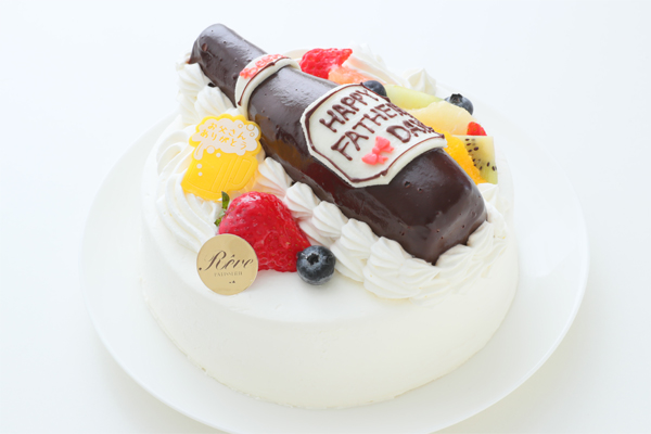 父の日 立体瓶ビールケーキ 6号 18cm Reve Cake Jp