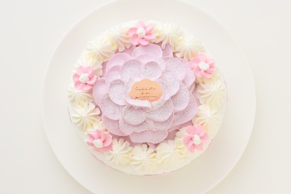 紫芋のお花ケーキ 4号 12cm ケーキとシュガーデコレーションのお店 Mon Chouchou Cake Jp