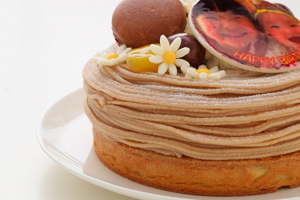 写真ケーキ 栗づくしのタルトモンブラン 4号 12cm 写真ケーキの店レコロレ Cake Jp