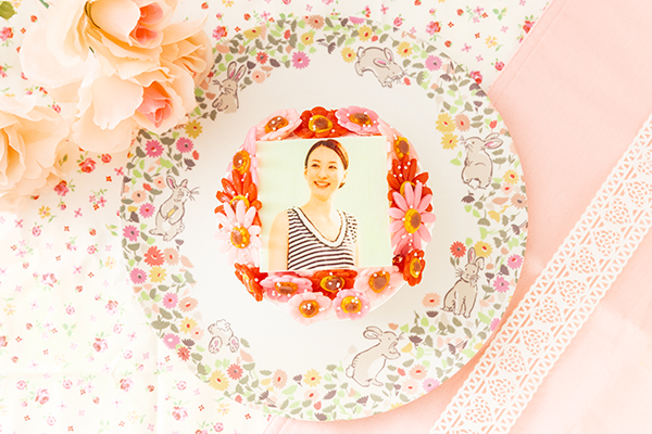 お花いっぱいフォトケーキ 生クリーム 4号 12cmの画像1枚目