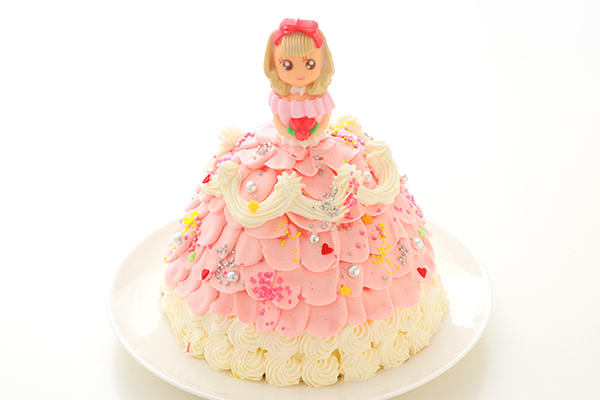 プリンセスケーキ ひらひら ドールケーキ 生クリーム 5号 15 スイーツsaccho Cake Jp
