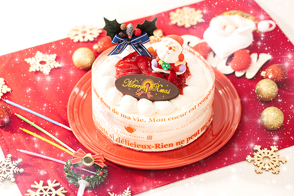 クリスマスケーキ19 苺デコレーションケーキ 7号 21cm サンタアンジェラ Cake Jp