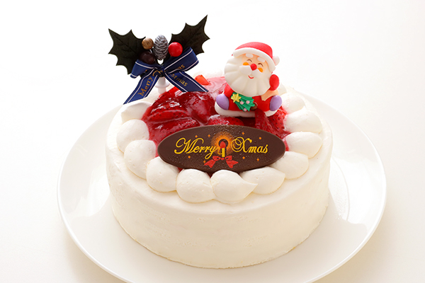クリスマスケーキ 苺デコレーションケーキ 5号 15cm サンタアンジェラ Cake Jp