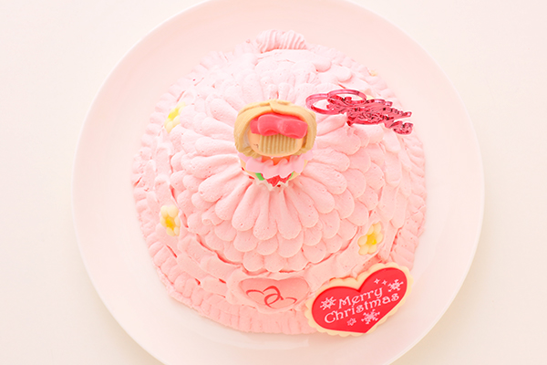 クリスマスケーキ Xmas立体お姫様ケーキ プリンセスケーキクリスマスver 5号 15cm サンタアンジェラ Cake Jp