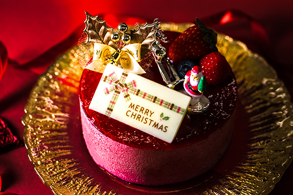 クリスマスケーキ カシスのクリスマスアイスケーキ 4号 12cm 菓子工房オカダ Cake Jp