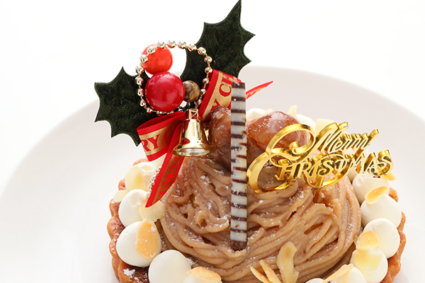 クリスマスケーキ 栗をたっぷりしのばせた クリスマスモンブランタルト 4号 スイーツsaccho Cake Jp