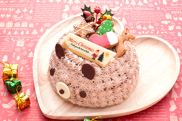 クリスマスケーキ チョコくまのクリスマス 5号 15cm フランス菓子マシェリ Cake Jp