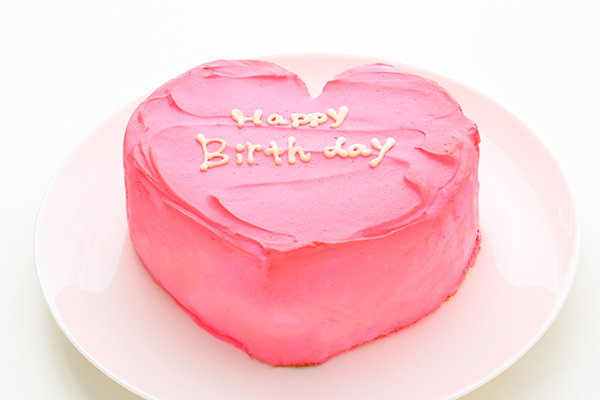 韓国ケーキ 4号 ピンク ハートのメッセージ入りケーキ 12cm Blanctigre Due タイガーコーヒー Cake Jp