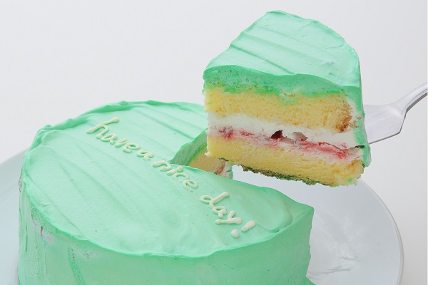 韓国ケーキ 5号 グリーン 丸のメッセージケーキ 15cm Blanctigre Due タイガーコーヒー Cake Jp