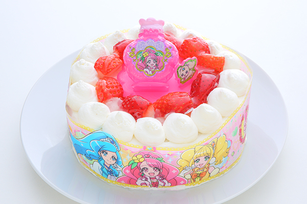生デコレーションケーキ プリキュア 5号 15cm キャラメリーゼ Cake Jp