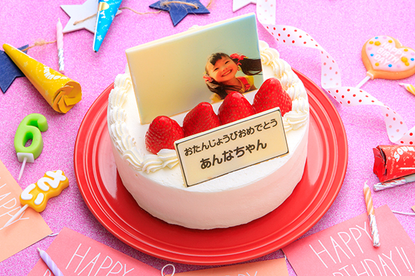 写真ケーキ 苺たっぷり 生クリームフォトデコレーションケーキ 5号 15cm 洋菓子ナポレオン Cake Jp