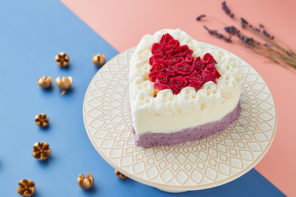 アイスケーキ　ホワイトデーローズ　エディブルフラワー食用花　バラ　10cm