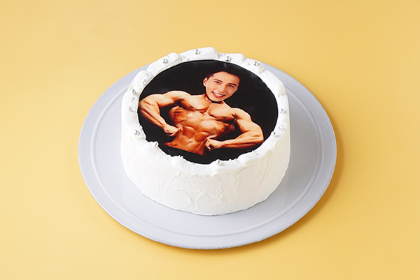 顔合成ケーキ 男性マッチョタイプ ５号 フレッシュケーキ愛之助 Cake Jp