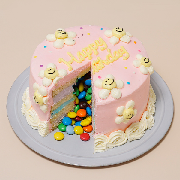 パステルフラワーケーキ 5号 15cm 文字の色が選べる センイルケーキ Creve Cake Jp