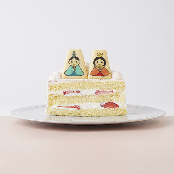 ひな祭りイラストクッキーショートケーキ ４号 西洋菓子セルクル Cake Jp