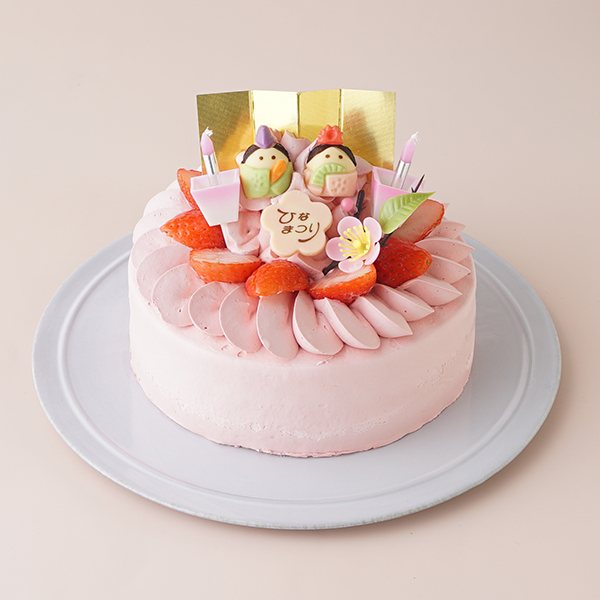ひなまつり21 苺クリームのデコレーションケーキ 5号 15cm タカヤナイ Cake Jp