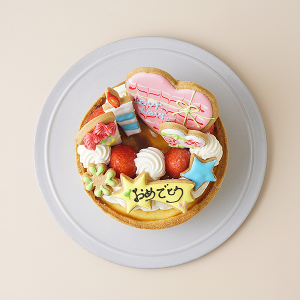 あなただけの選べるアイシングクッキーケーキ 濃厚ベイクドチーズケーキ 5号 選んで楽しい アイシングデコ当日配送商品始まりました ギフトに最適 The Nicole Cake Jp