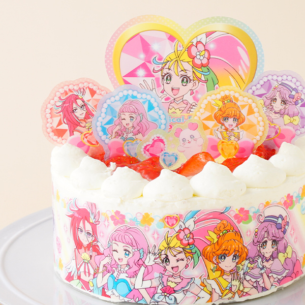 卵 乳製品 小麦粉除去可能 トロピカル ジュ プリキュア 生デコレーションケーキ 5号 15cm キャラメリーゼ Cake Jp