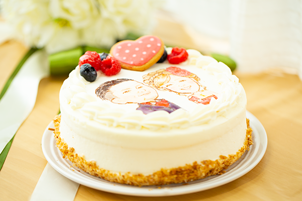 似顔絵ケーキ レアチーズケーキ 5号 15cm 洋菓子店 アルル Cake Jp