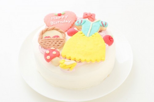 プリンセスクッキー乗せケーキ　4号　12cm