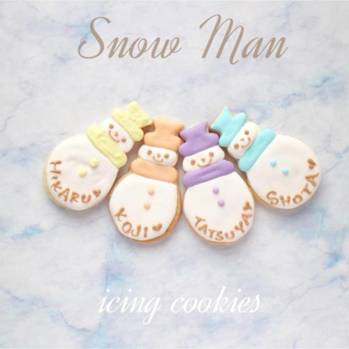 雪だるま snow man アイシングクッキー　1枚