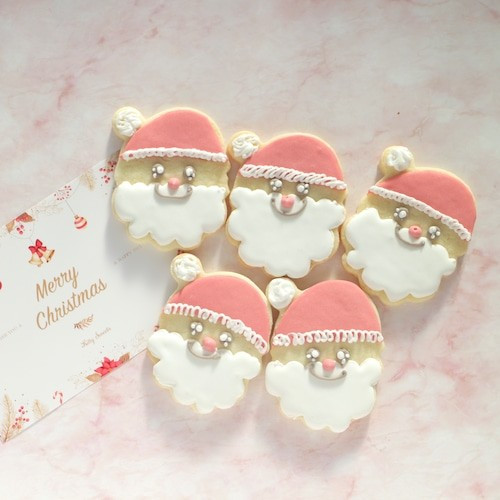 《クリスマスサンタ》アイシングクッキー　クリスマス2021　