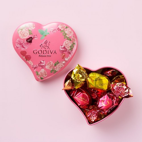 【GODIVA】ときめく心 G キューブ アソートメント ミニハート缶（5粒入）バレンタイン2022