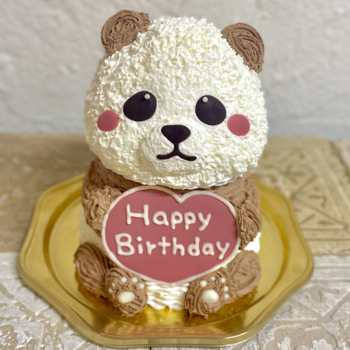 【先着30個・セール中】パンダの立体ケーキ　ぱんだ　ホイップ&ガナッシュクリーム