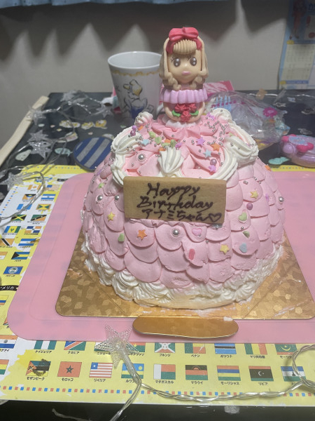 プリンセスケーキ ひらひら ドールケーキ 生クリーム 6号 18cm スイーツsaccho Cake Jp