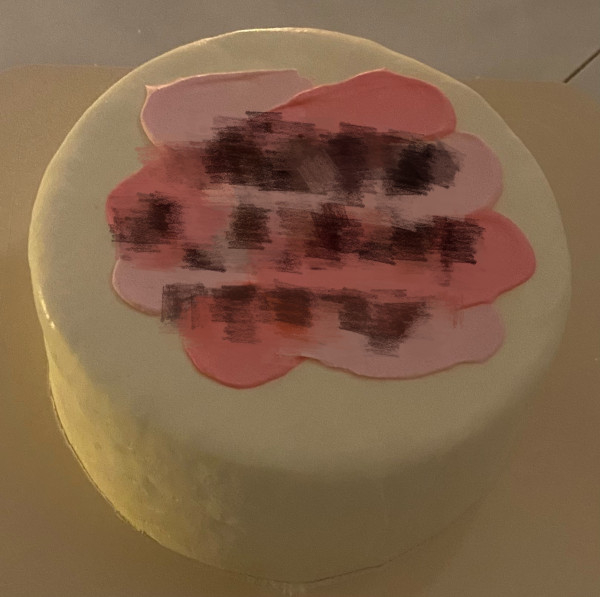 カラーをカスタマイズできるペイントケーキ　4号　12cm センイルケーキの口コミ・評判の投稿画像